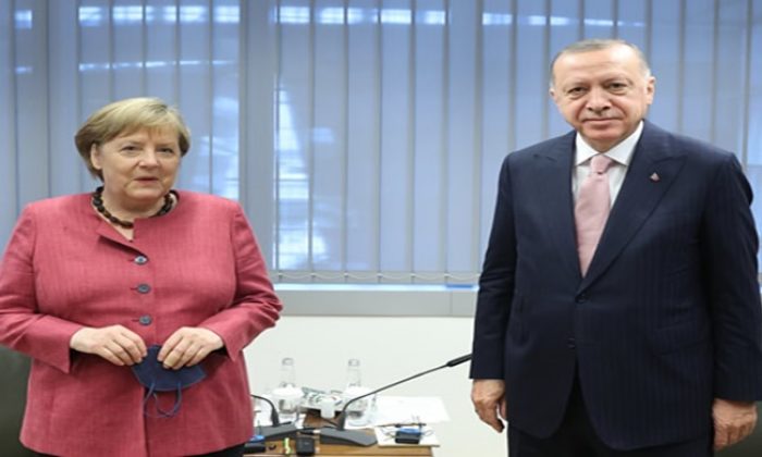 Cumhurbaşkanı Erdoğan, Almanya Başbakanı Merkel ile görüştü