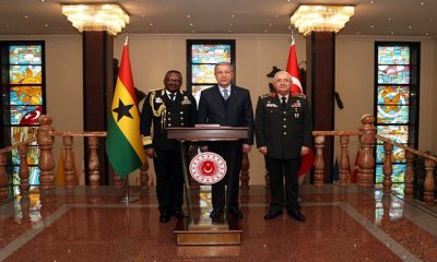 Millî Savunma Bakanı Hulusi Akar, Gana Genelkurmay Başkanı Koramiral Seth Amoama’yı Kabul Etti