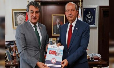 Cumhurbaşkanı Ersin Tatar, Başkent Üniversitesi Kıbrıs Türk Tarihi Araştırma Merkezi Kurucu Müdürü Doç. Dr. Mehmet Balyemez’i kabul etti