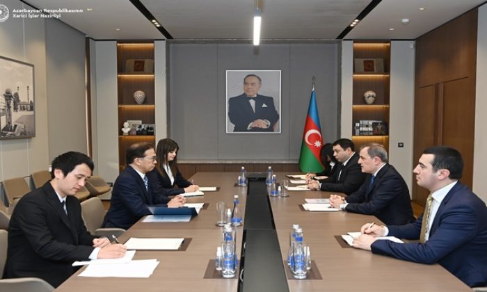 Bakan Jeyhun Bayramov’un Japonya’nın yeni atanan Azerbaycan Büyükelçisi Katsuya Watanabe ile görüşmesine ilişkin basın açıklaması