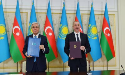 Azerbaycan-Kazakistan belgelerinin imza töreni düzenlendi